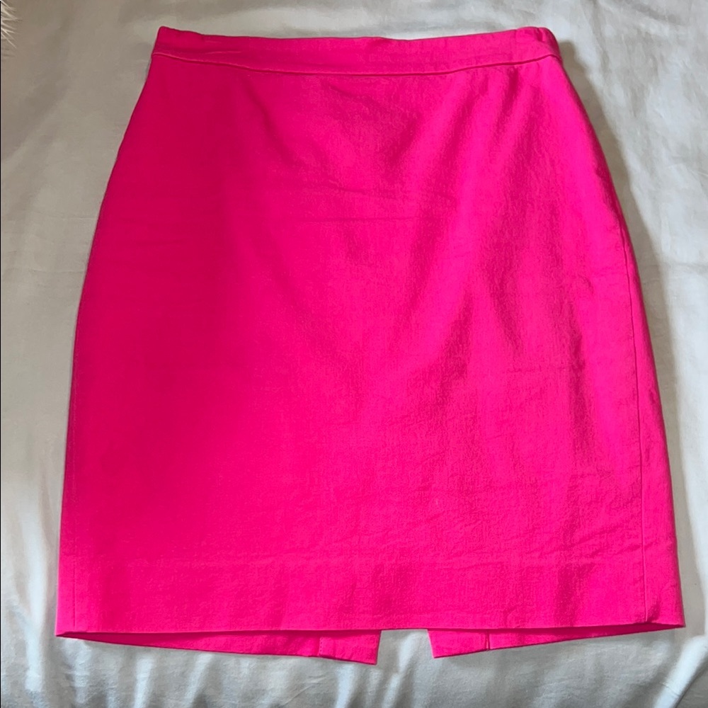 J. Crew Hot Pink Pencil Skirt